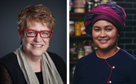 Smiling photos of dr. Greenwood and Chef Regular