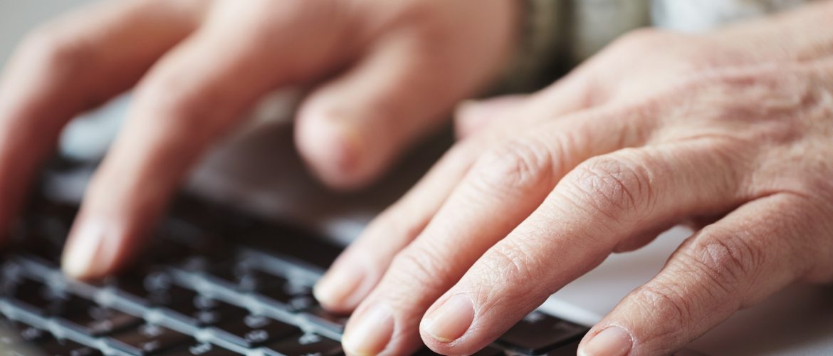Hands typing