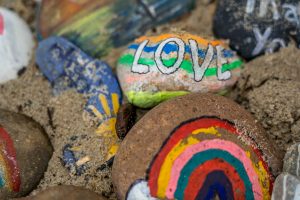 A collection of colourful rocks