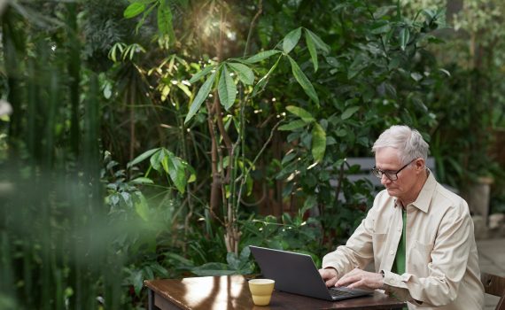 Man on a laptop