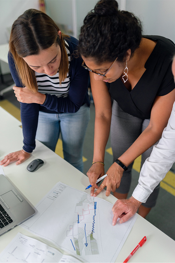 Picture of women discussing project